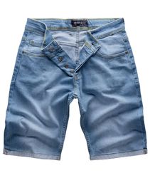 Gelverie Jeansshorts Herren Jeansshorts Stonewashed Hellblau günstig online kaufen