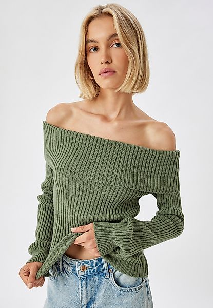 Koton Strickpullover Halb Schulterfrei Regular günstig online kaufen