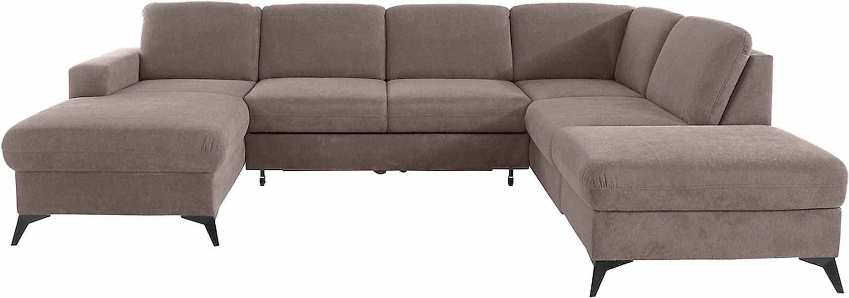 PLACES OF STYLE Wohnlandschaft "Lolland U-Form" Wahlweise mit Bettfunktion günstig online kaufen