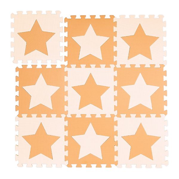 relaxdays Spielmatte Puzzlematte Sterne, Orange-Gelb günstig online kaufen