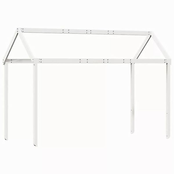 vidaXL Kinderbett Dach für Kinderbett Weiß 217x95,5x159 cm Massivholz Kiefe günstig online kaufen