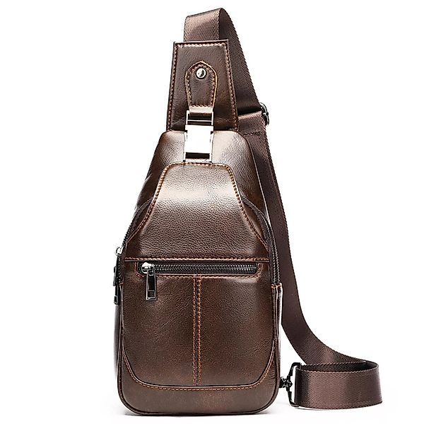 YUBRO-STUDIO Messenger Bag Herren Leder Sling günstig online kaufen