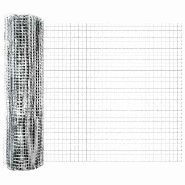 vidaXL Gartenzaun Geschweißter Drahtzaun Silber 0.8 günstig online kaufen