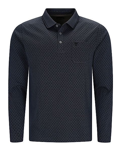 Hajo Poloshirt Softknit-Polo in Dreieck-Jacquard allover günstig online kaufen