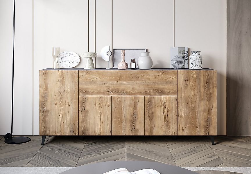 Home affaire Sideboard SIDEBOARD PHUKET II, Stilvolle, grifflose kommode, B günstig online kaufen