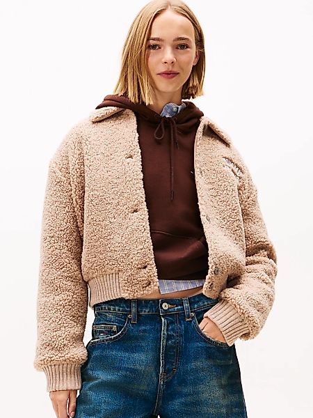 Tommy Jeans Plüschjacke "TJW TEDDY VARSITY BOMBER" günstig online kaufen