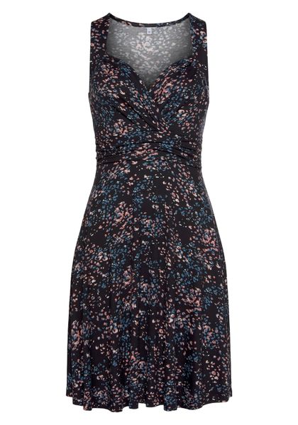Vivance Jerseykleid mit Alloverdruck in Wickeloptik, günstig online kaufen