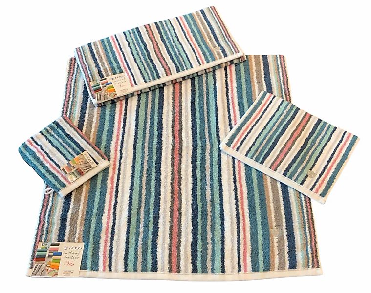 ROSS Saunatuch "Multicolor" mit Streifen und gesticktem ROSS-Emblem günstig online kaufen
