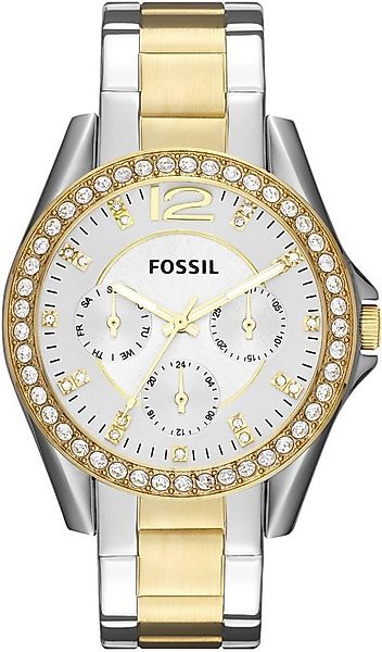 Fossil Multifunktionsuhr RILEY ES3204, Quarzuhr, Armbanduhr, Damenuhr, Datu günstig online kaufen