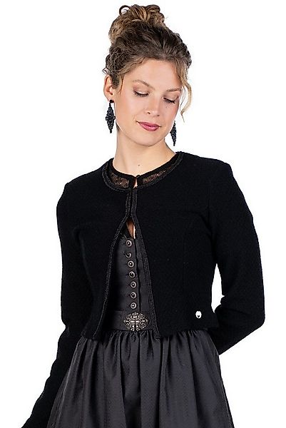 Spieth & Wensky Trachtenstrickjacke Strickbolero Damen - FILSEN - schwarz günstig online kaufen