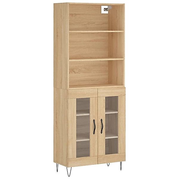 vidaXL Highboard Sonoma-Eiche 69,5x34x180 cm Holzwerkstoff 3189312 günstig online kaufen