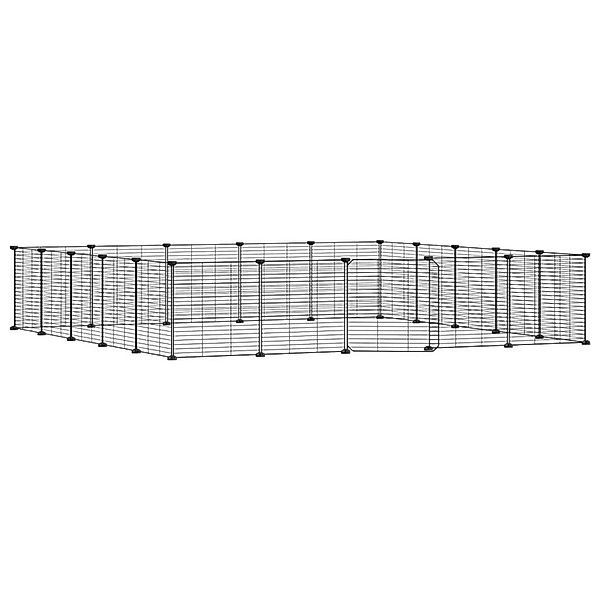 vidaXL 20-Tlg Haustierkäfig mit Tür Schwarz 35x35 cm Stahl Modell 5 günstig online kaufen