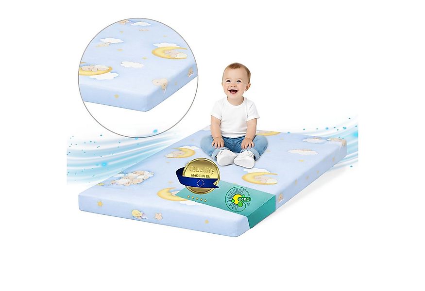 Kindermatratze Babymatratze mit Baumwollbezug, waschbar & rollbar–Allergike günstig online kaufen