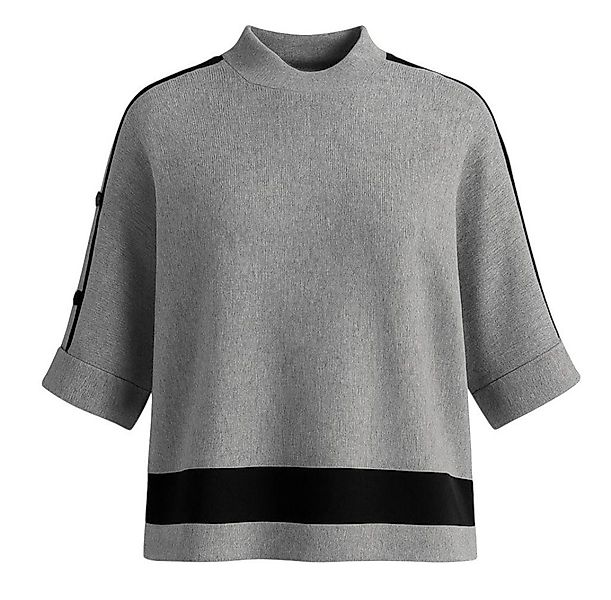 Mississhop Stehkragenpullover Damen Feinstrickpullover mit Knopfleiste M.41 günstig online kaufen