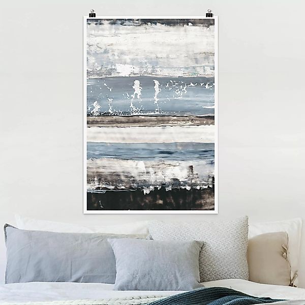Poster Abstrakt - Hochformat Eisiger Horizont I günstig online kaufen