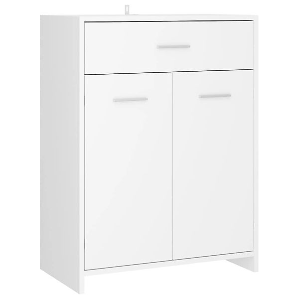vidaXL Mehrzweckschrank Badezimmerschrank Weiß 60x33x80 cm Spanplatte günstig online kaufen