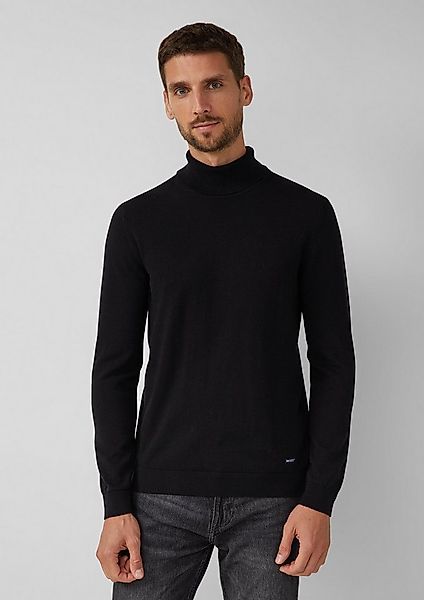 s.Oliver Longpullover Strickpullover Rollkragenpullover aus reiner Baumwoll günstig online kaufen