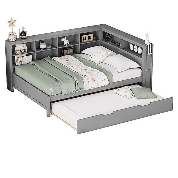OKWISH Kinderbett Schlafsofa Funktionsbett Stauraumbett (mit günstig online kaufen