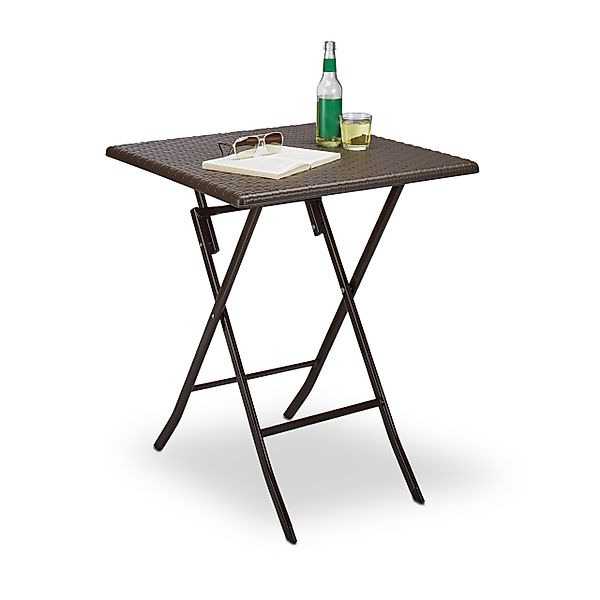 relaxdays Gartentisch klappbar BASTIA, Braun günstig online kaufen