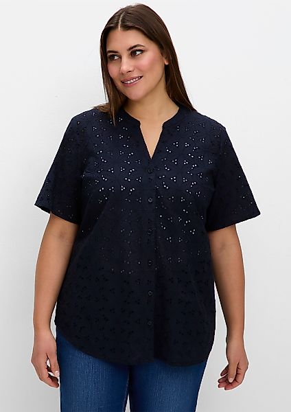 Sheego Klassische Bluse Kurzarmbluse günstig online kaufen