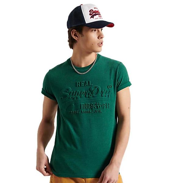 Superdry Vintage Logo Embossed Kurzarm T-shirt M Forest Green Marl günstig online kaufen