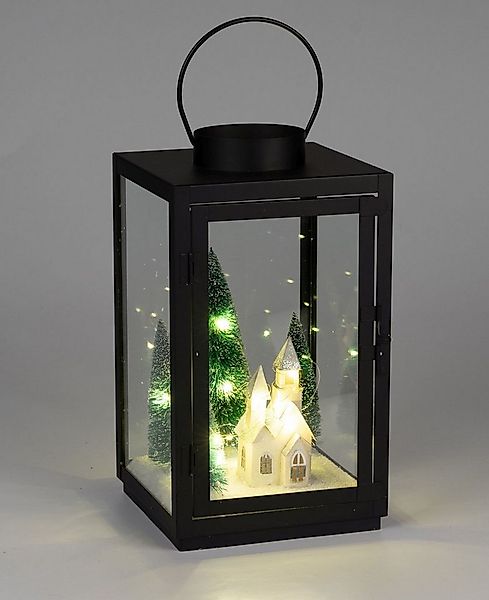 formano LED Laterne Weihnachten 34 cm Winterdeko mit Beleuchtung & Timer un günstig online kaufen