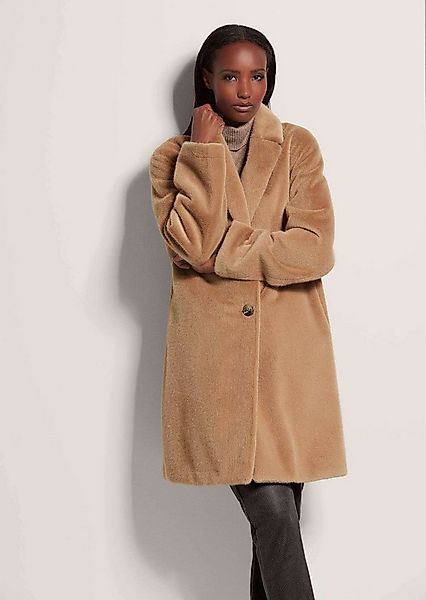 MADELEINE Kurzmantel Kunstpelzmantel mit Reverskragen Wintermantel mit Tasc günstig online kaufen