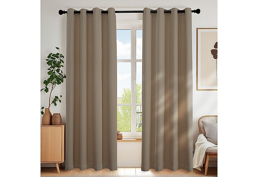 Simloveve Verdunkelungsvorhang 2er-Set Gardinen Blickdichte Thermo Vorhang günstig online kaufen