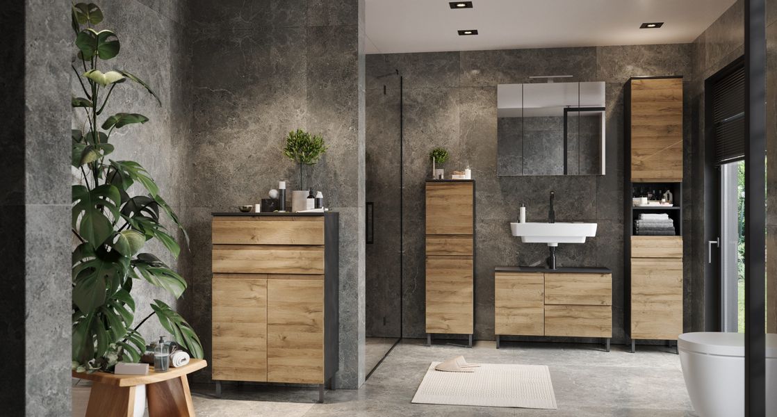 GERMANIA Midischrank "Scantic" 1 Stk. tlg. mit griffloser Optik günstig online kaufen