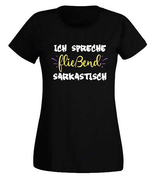 G-graphics T-Shirt Damen T-Shirt - Ich spreche fließend sarkastisch Slim-fi günstig online kaufen