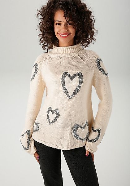 Aniston CASUAL Strickpullover mit eingestrickten Herzen günstig online kaufen