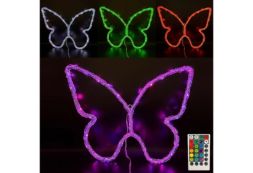 Online-Fuchs LED Dekolicht - beleuchteter Schmetterling für außen mit Fernb günstig online kaufen