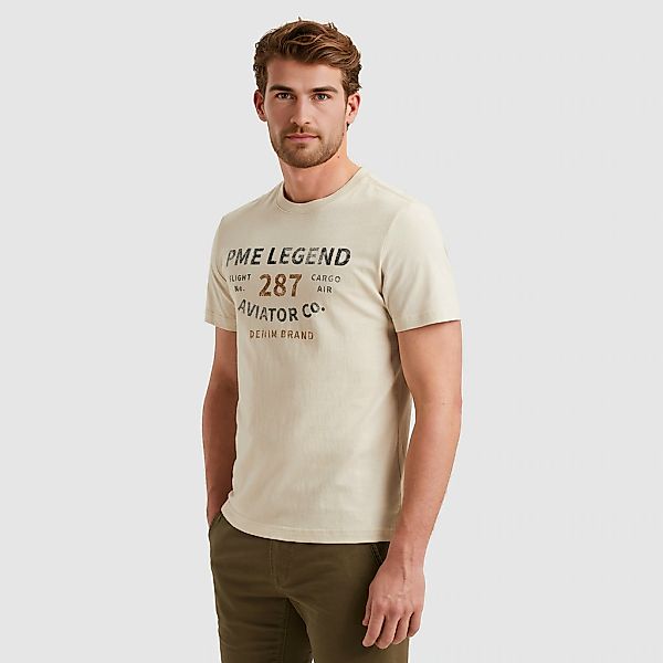 PME LEGEND T-Shirt "Short sleeve r-neck open end jersey", mit Logo-Print günstig online kaufen