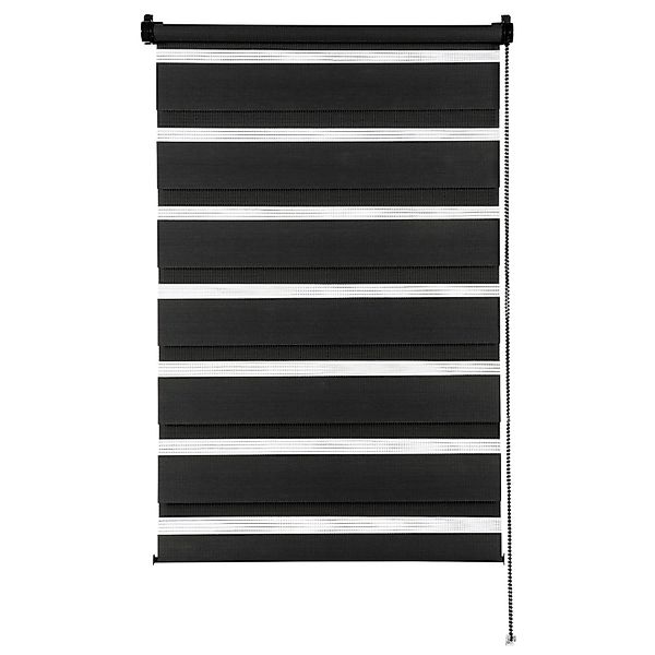 Gardinia Doppelrollo EasyFix 60 cm x 150 cm Schwarz günstig online kaufen