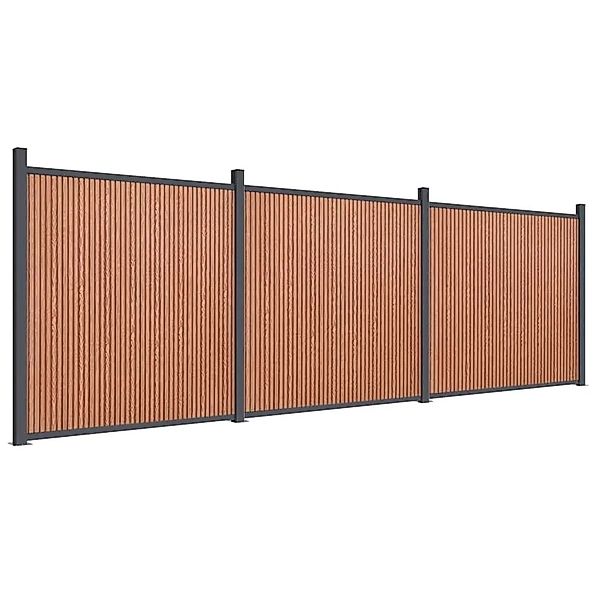 vidaXL Zaunelement Braun 526x186 cm WPC 3282800 günstig online kaufen