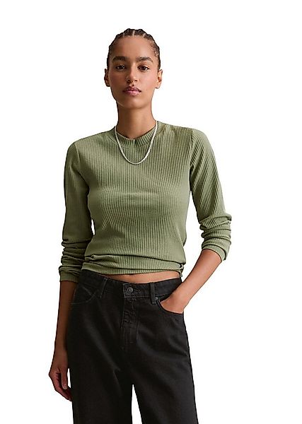 Marc O'Polo DENIM Langarmshirt aus Rippjersey günstig online kaufen