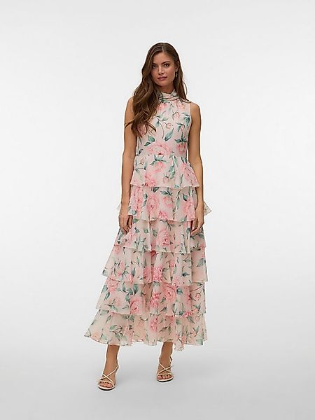 Vero Moda Maxikleid VMFELICIA SL HIGHNECK RUF MAXI DRESS EXP Kunstfaser günstig online kaufen