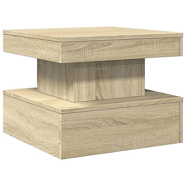 vidaXL Couchtisch mit LED-Leuchten Sonoma-Eiche 50x50x40 cm 839842 günstig online kaufen