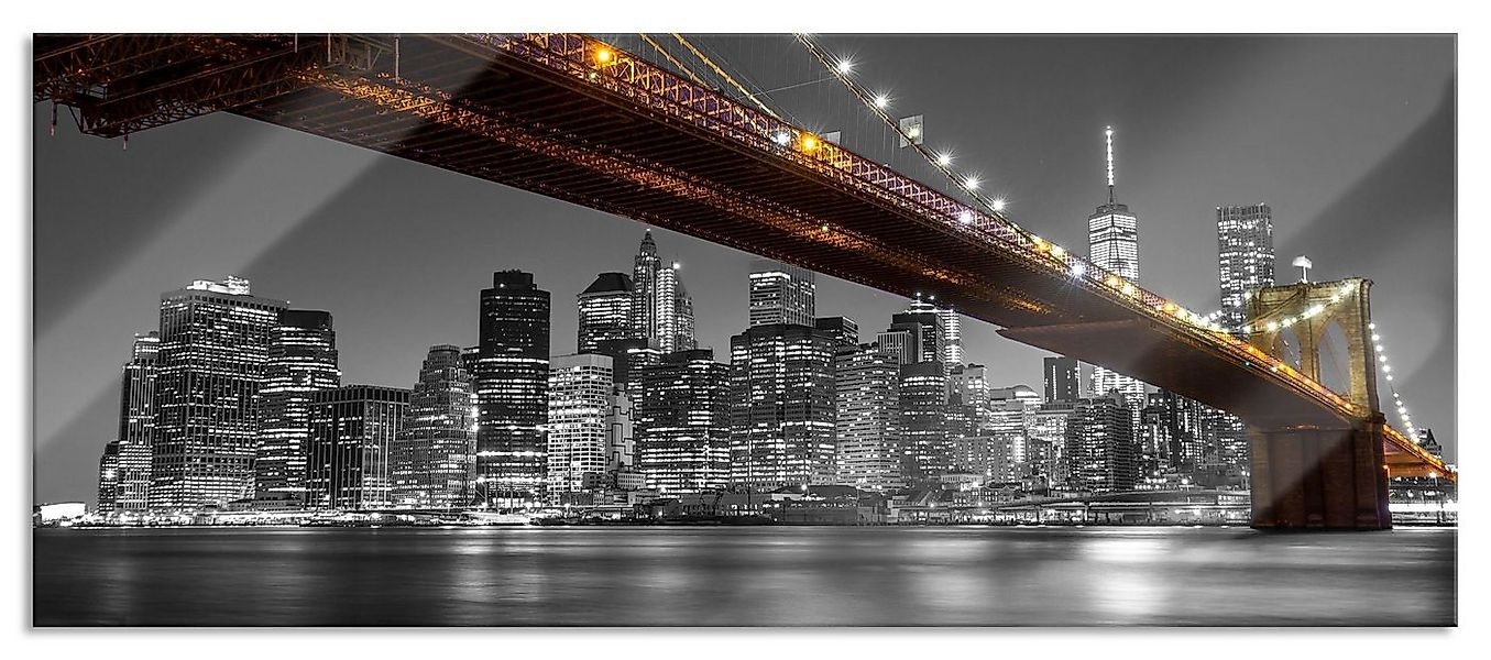 Pixxprint Glasbild Skyline von Manhattan, Skyline von Manhattan (1 St), Gla günstig online kaufen