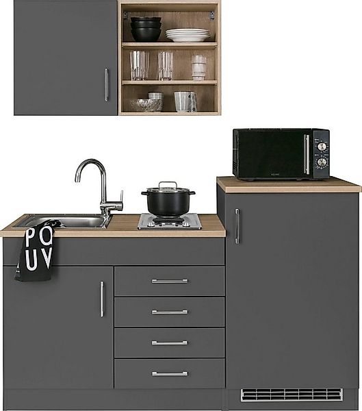 KOCHSTATION Pantryküche KS-Mali, Breite 160 cm, mit E-Geräten günstig online kaufen