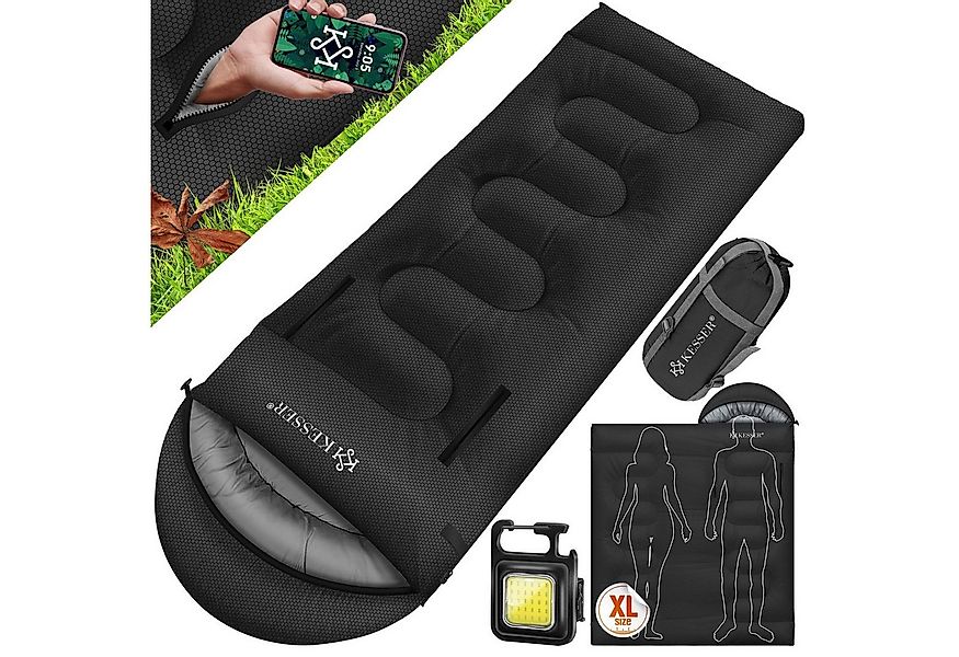 KESSER Deckenschlafsack Camping Schlafsack Outdoor 220x83cm 4 Jahreszeiten günstig online kaufen