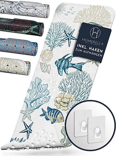 Homerella Badematte rutschfest 100% BPA frei inkl. 2 Haken zum Aufhängen 10 günstig online kaufen