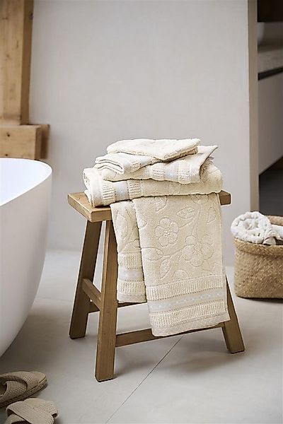 PiP Studio Gästehandtuch Jasmin Jaquard Gästehandtuch sand 30x50cm (1 Stück günstig online kaufen
