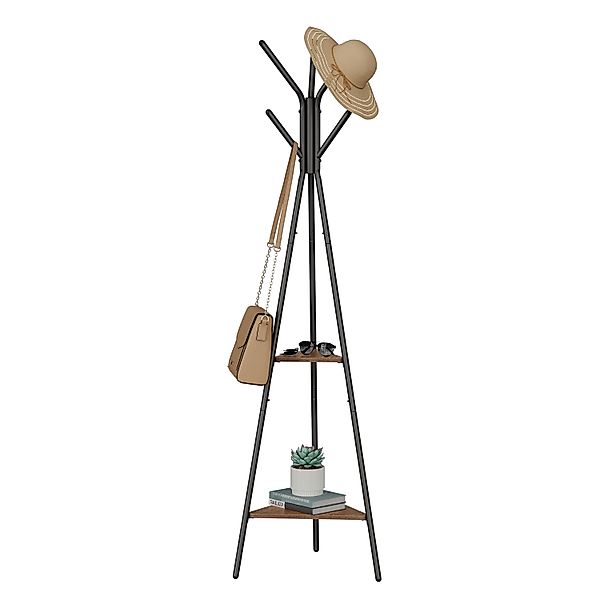 Garderobenständer   ¦ braun ¦ Holzwerkstoff,Metall ¦ Maße (cm): B: 49 H: 17 günstig online kaufen