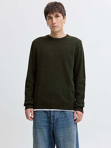Jack & Jones Rundhalspullover JJEGLOBE KNIT CREW NECK NOOS in Strick Optik günstig online kaufen