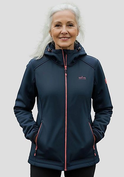 Kjelvik Softshelljacke Kelly Leichte Jacke mit Kapuze und Fleece Innenfutte günstig online kaufen