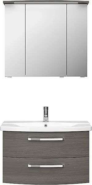 Saphir Badmöbel-Set »Serie 4010 2-teilig Keramik-Waschtisch mit LED-Spiegel günstig online kaufen