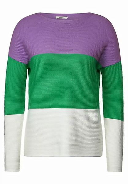 Cecil Sweatshirt Structured Block Stripe günstig online kaufen