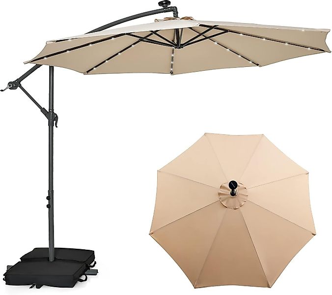 KOMFOTTEU Sonnenschirm Ø 300 cm, mit günstig online kaufen