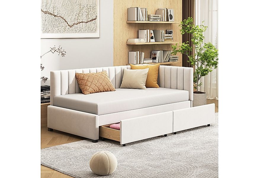 Odikalo Polsterbett Schlafsofa 90*200 Multifunktionsbett mit/ohne 2 Staurau günstig online kaufen